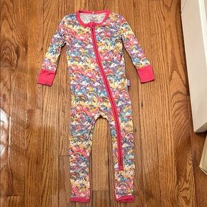 Posh Peanut Lisa Frank Colorful Unicorn  Baby One Piece Convertible-12-18M